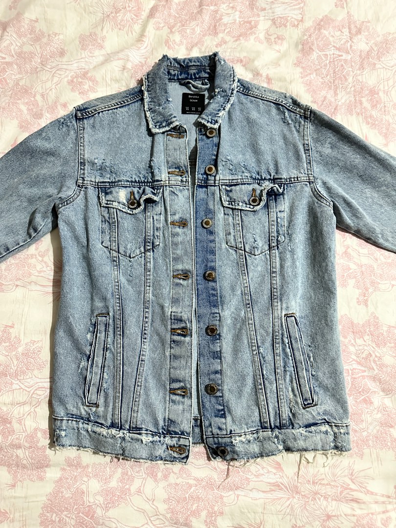 BERSHKA Denim Jacket unisex Men s Fashion Coats Jackets and Outerwear on Carousell