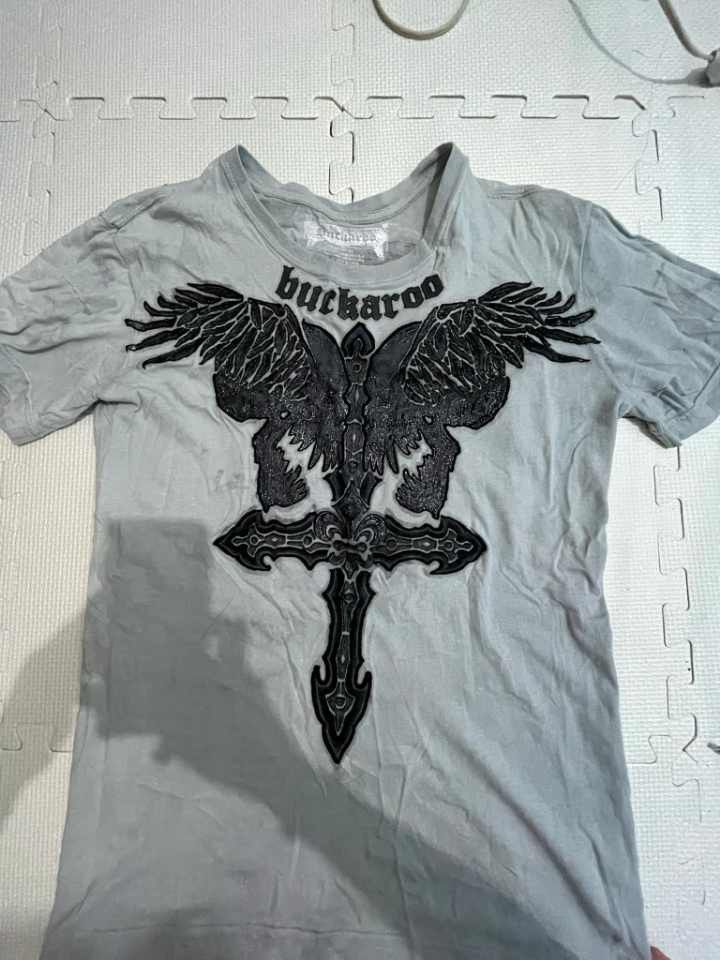 Buckaroo vintage shirt (Category: Tshirts & Polo Shirts ) located in Las Pinas. Submitted by newhobbieshop (Listing ID 1331434710, Image 1). Description: small pin holes medium size only good for gothic style.