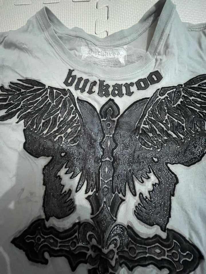 Buckaroo vintage shirt (Category: Tshirts & Polo Shirts ) located in Las Pinas. Submitted by newhobbieshop (Listing ID 1331434710, Image 3). Description: small pin holes medium size only good for gothic style.