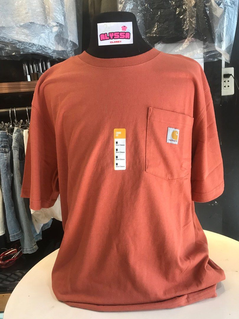 Carhartt K87 Pocket tees Terracotta Men s Fashion Tops Sets Tshirts Polo Shirts on Carousell