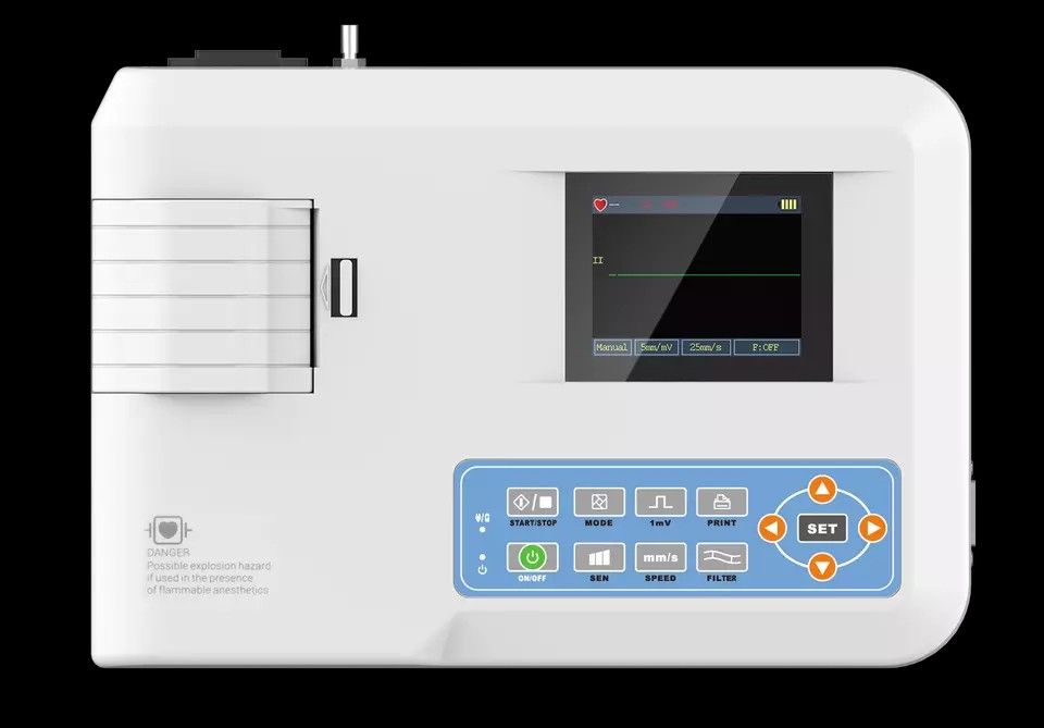 Contec ECG100G Single Channel ECG EKG Machine Printer (Category: Health Monitors & Weighing Scales) located in Marikina City. Submitted by entropymarketing (Listing ID 1331497980, Image 2). Description: Contec ECG100G Single Channel ECG-EKG MachinePrinter Brandnew Imported from USA Pre order basis ECG100G is a kind of single channel electrocardiograph, which features in printing ECG waveform by thermal printing system, prompting for "Lead off" or