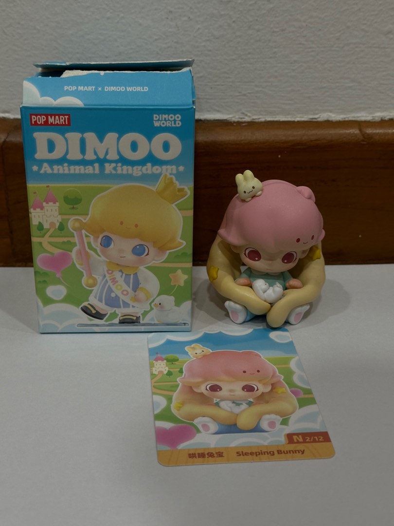 Dimoo Sleeping Dimoo Sleeping Bunny (Animal Kingdom), Hobbies & Toys, Toys & Games on ...