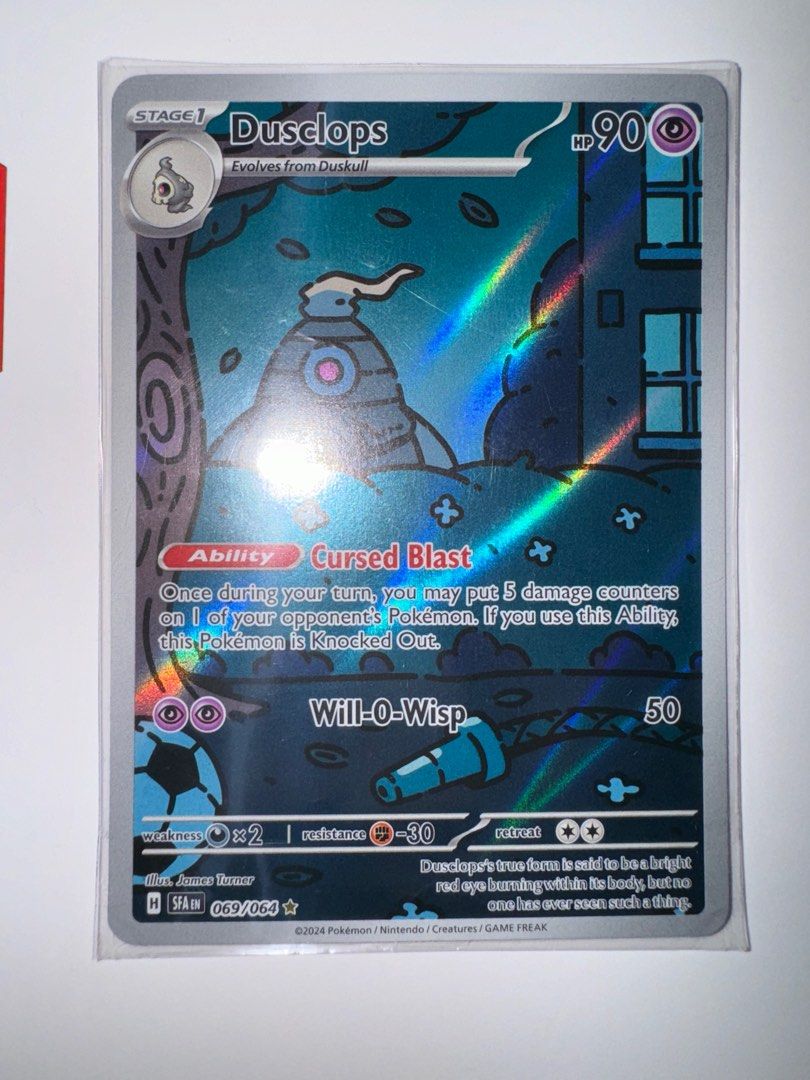 pokemon trading card game shrouded fable illustration rare dusclops 69 Pokemon Trading Card Game Shrouded Fable Illustration Rare Dusclops #69