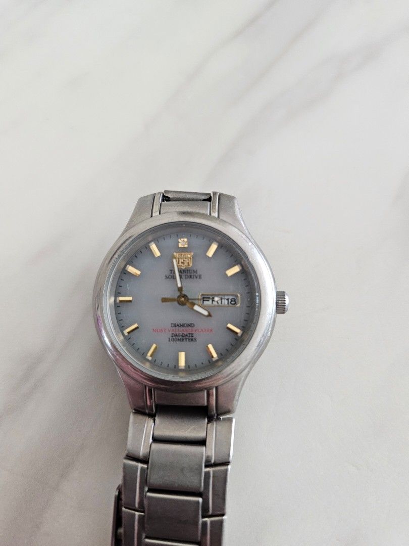 Elgin USA Solar Drive Watch Titanium, Men's Fashion, Watches