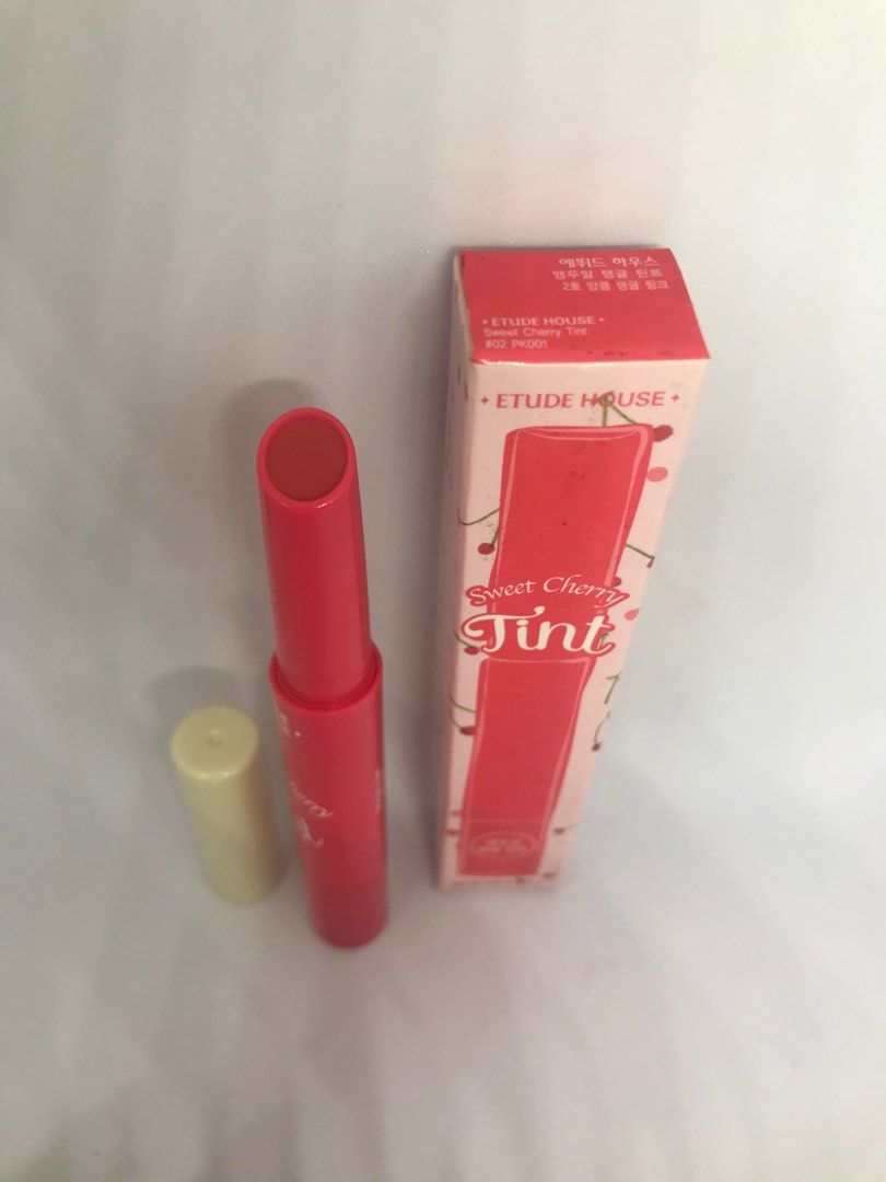 Etude House Sweet Cherry Tint (Category: Makeup) located in Quezon City. Submitted by currency27 (Listing ID 1331441734, Image 2). Description: 190 Each Shades available: #2 PK001 - sold #3 OR201 #4 PK002 - sold #5 PP501 Authentic Store bought Brandnew/unused Complete with box Issue: I don’t remember when I bought it hence selling low RFS: raising funds, not into collecting make up anymore Pick up/checking of item is allowed in Xavierville in Que