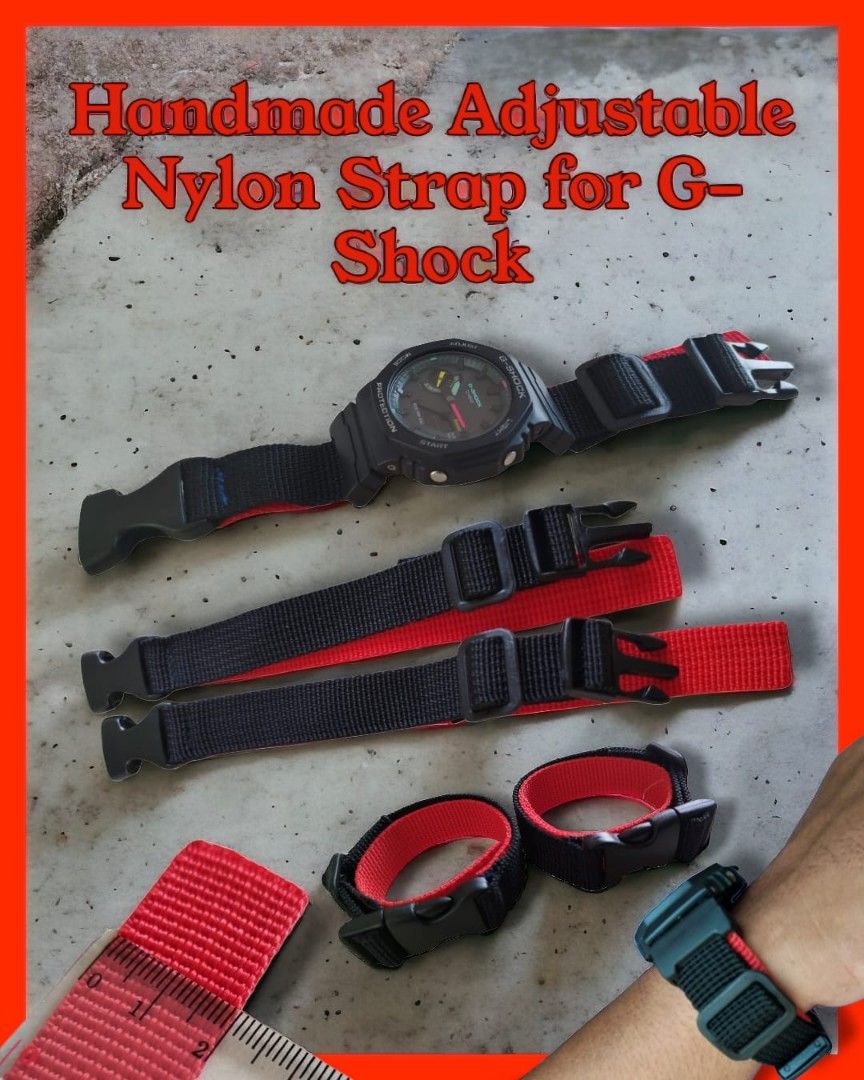 Handmade Adjustable Nylon Strap untuk G-Shock