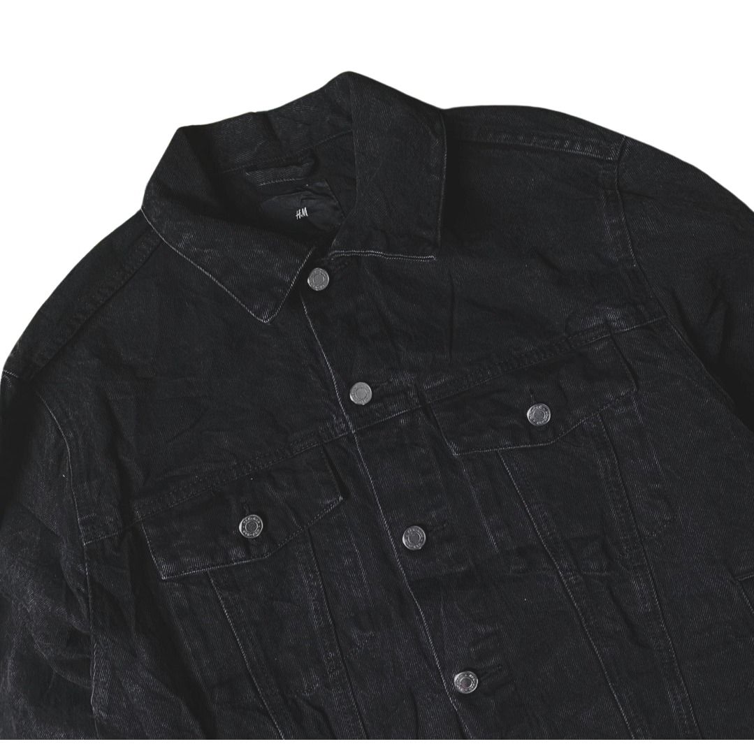 H&M Denim Jacket, Fesyen Pria, Pakaian Baju Luaran di Carousell