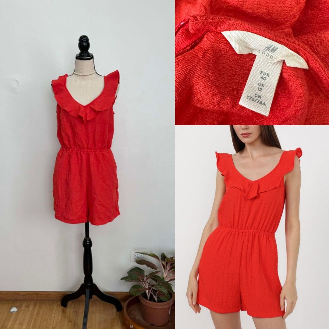 H&m red romper deals