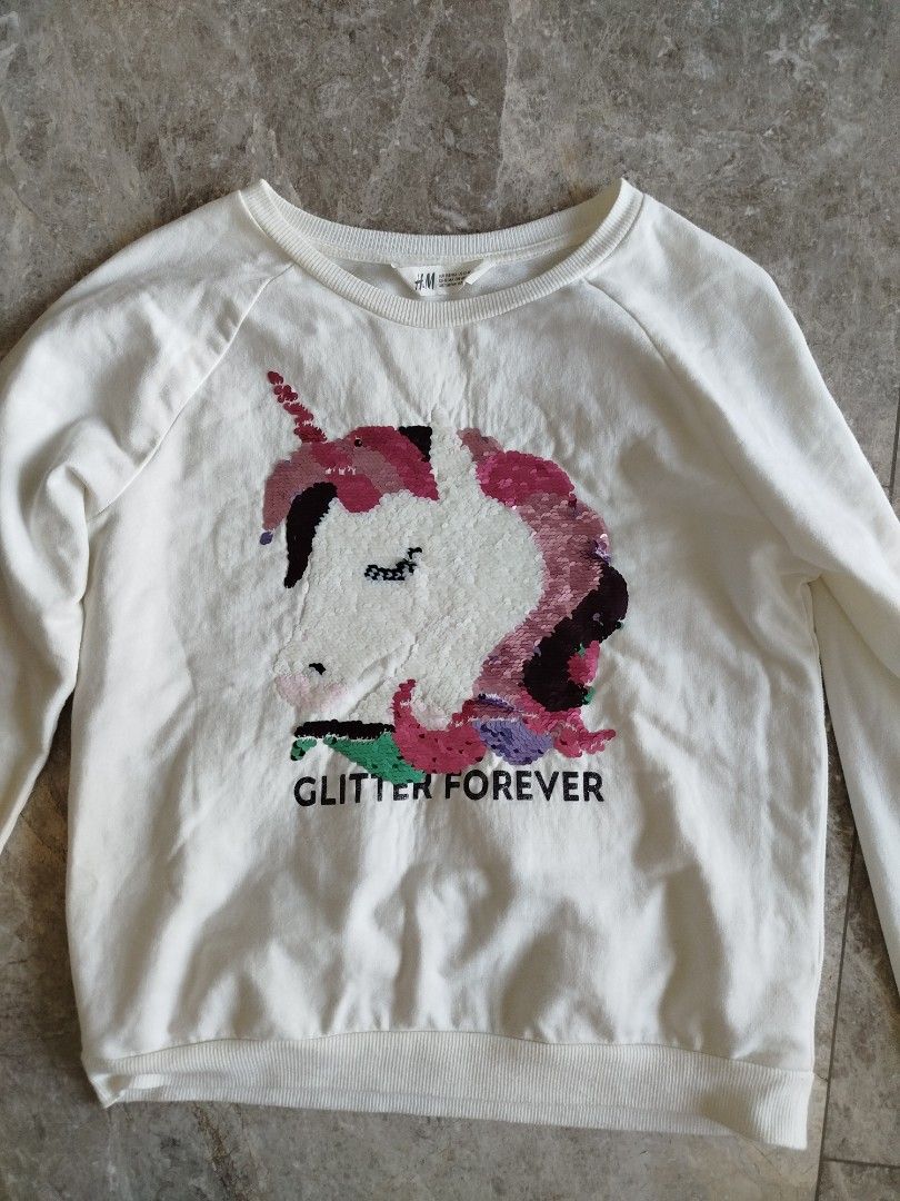H M Unicorn Sweater Pullover Babies Kids Babies Kids Fashion on Carousell