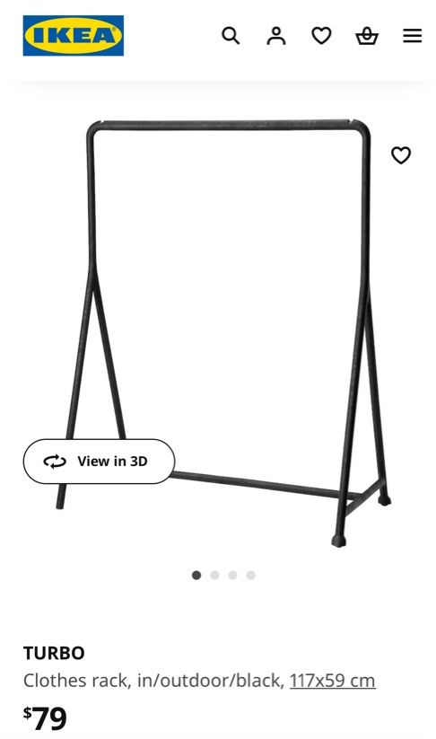 Ikea Turbo Clothes Rack Furniture Home Living Furniture Shelves Cabinets Racks on Carousell