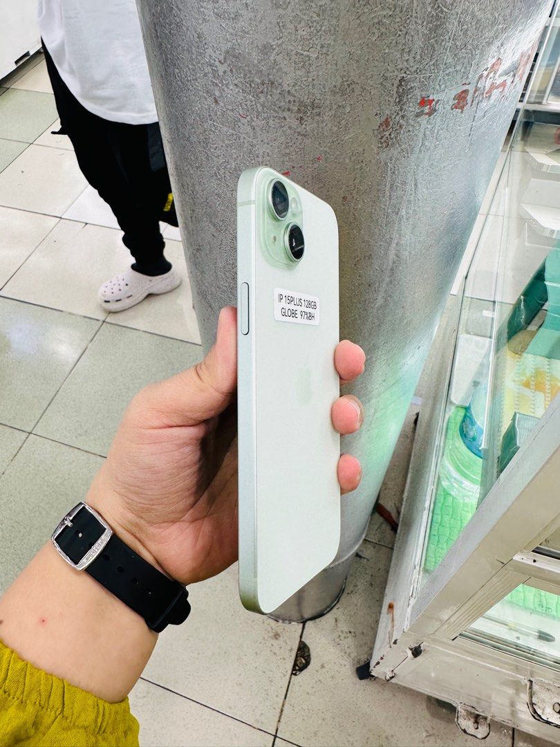 Iphone 15 Plus 128gb 97% batt Globelocked NTC (Category: iPhone 15 Series) located in San Juan City. Submitted by javedsgadgetshop (Listing ID 1331537121, Image 3). Description: OPEN FOR INSTALLMENT VIA CREDIT CARD/GGIVES/SPAY/BILLEASE & SWAP/TRADE-IN! BUY AND SELL! Quick Specs : Iphone 15+ •128gb •NTC Variant •97% batt health •Globelocked •95% Smoothness •No hidden issue | No Repaired •100% Authentic | Not Refurbished •w/ OEM Charger & store war