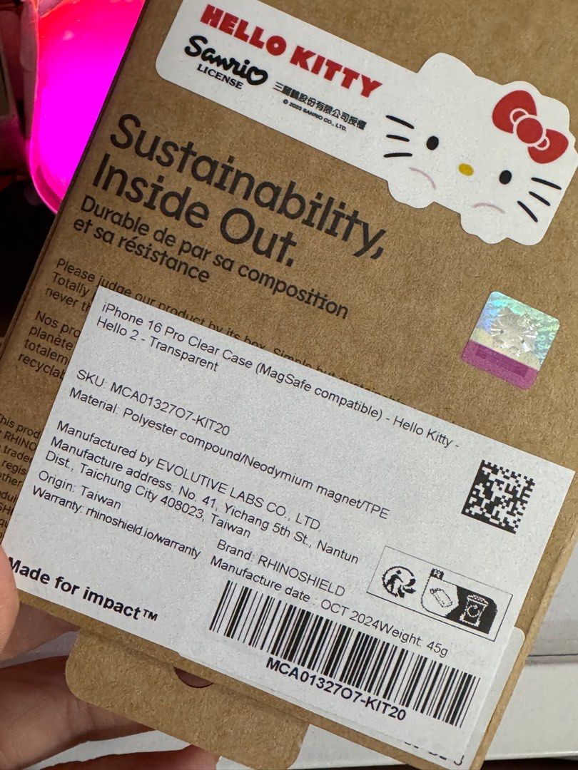 Iphone 16 Pro HK x Rhinoshield Clear Phone Case, Mobile Phones