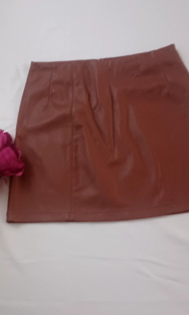 Brown leather skirt primark 2025