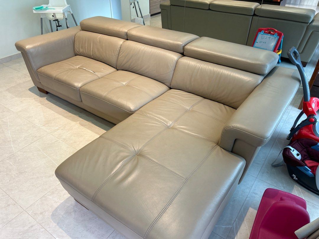 Leather Sofa Italian, Furniture & Home Living, Furniture, Sofas on