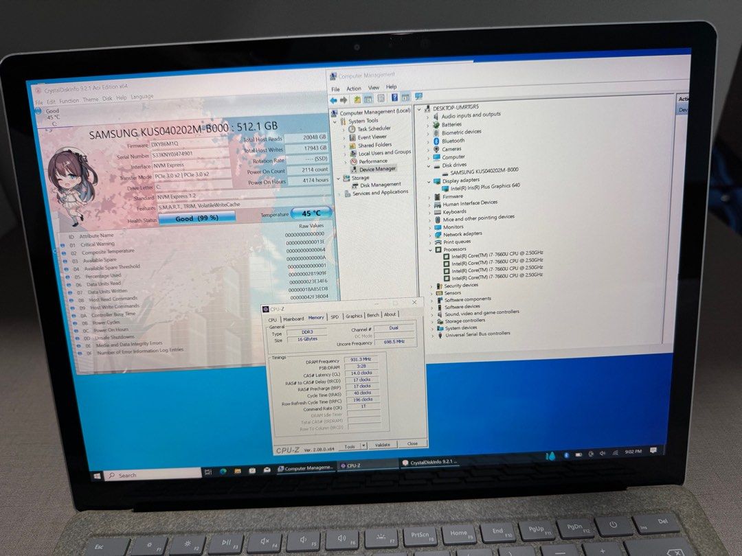 Microsoft Surface Laptop Model 1769 (Battery swollen, need repair