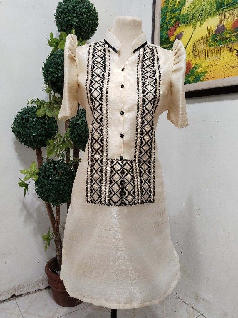 Modern Barong Dress, Women's Fashion, Tops, Others Tops on Carousell