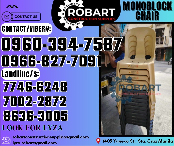 Monoblock Chair, Commercial & Industrial, Construction Tools ...