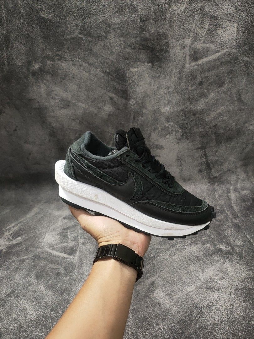 Nike LD Waffle Sacai Black, Fesyen Pria, Sepatu Sneakers di