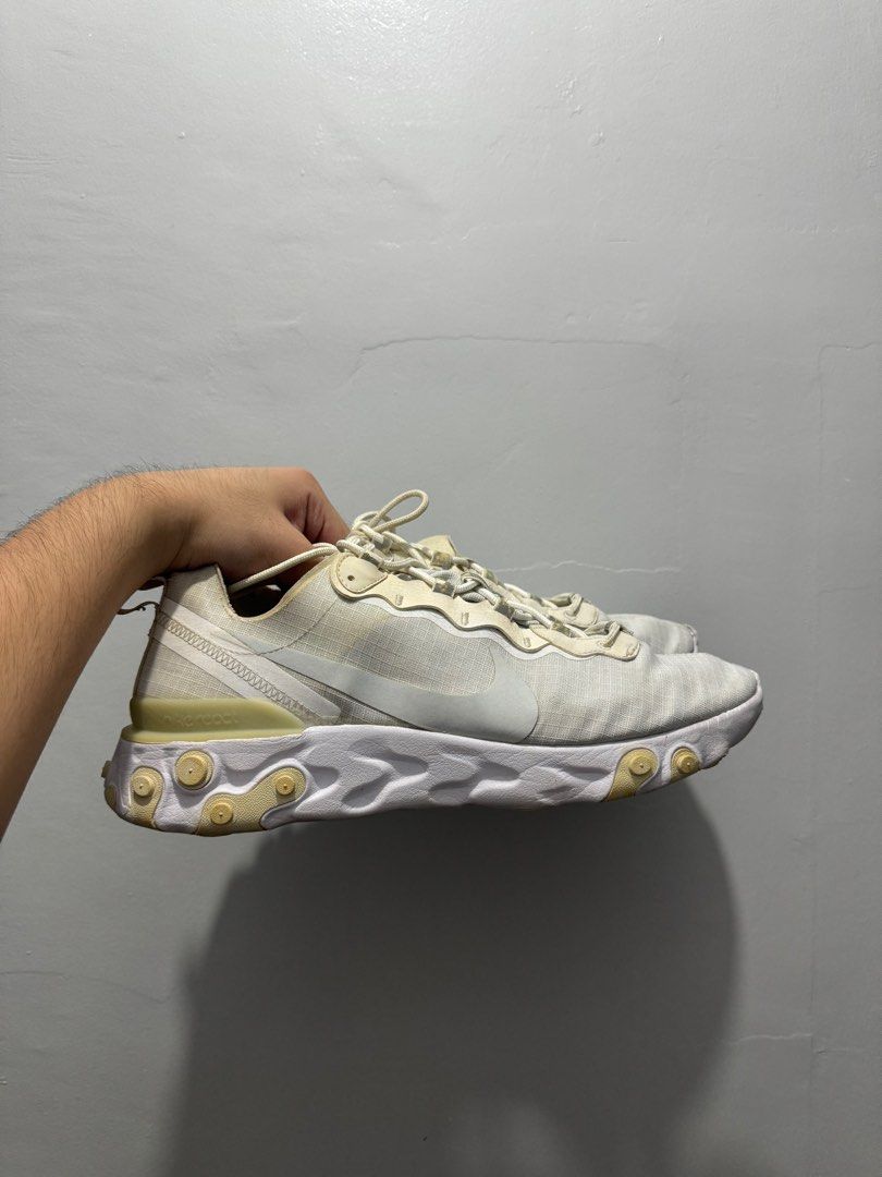 Nike react Element 55 (Category: Sneakers) located in Calamba. Submitted by eukyeukyeuky (Listing ID 1331527879, Image 1). Description: Us 11 8/10 condi madumi lang po May seps pero pede po idikit Nego.