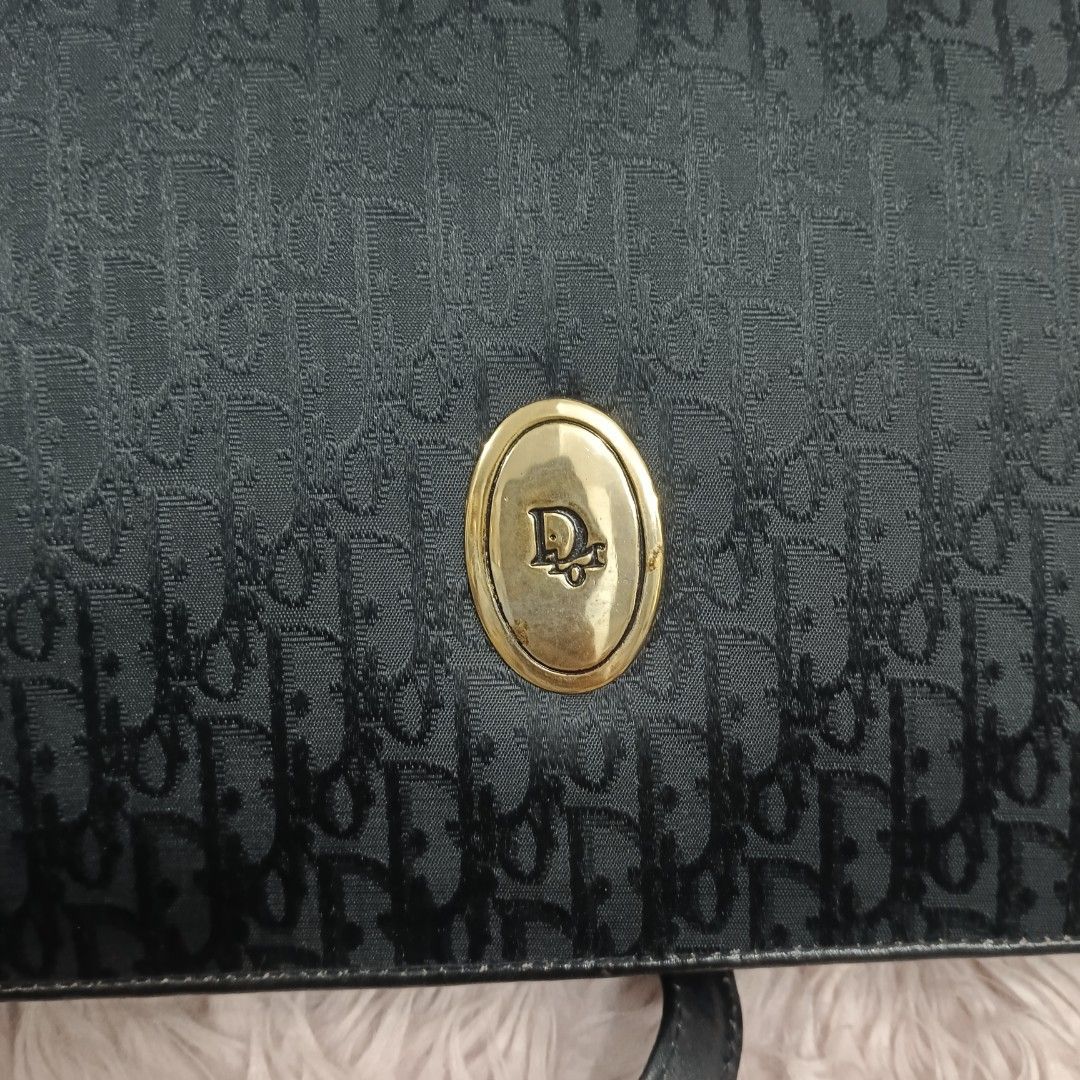 ORIGINAL DIOR VINTAGE CLASSIC LOGO BLACK BAG Luxury Bags Wallets on Carousell