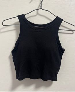 連pad黑色背心 tank 背心  crop top 上衣韓版 短 上衣開衫 top 夏季polo短款上 衣修身高腰内搭打底衫短袖t shirt tee 吊帶背心女內搭打底外穿掛脖頸短款 crop top tank sleeveless vest 外套64203305578881110