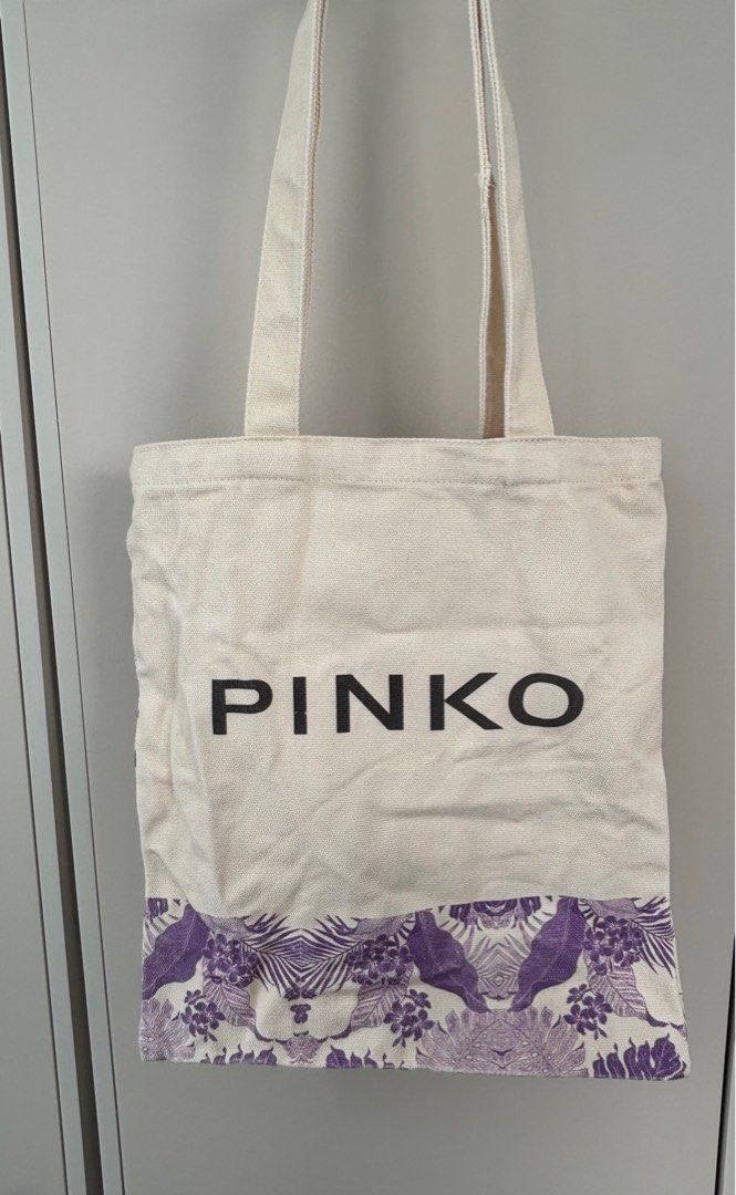 Pinko Canvas Woman Tote Bag Authentic, Women's Fashion, Bags