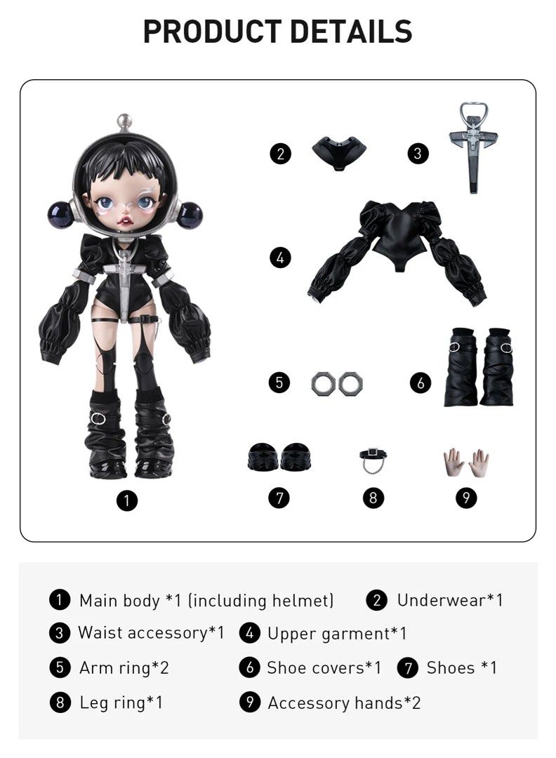 POP Mart Skullpanda The Unknown BJD doll 1/6 action figure popmart