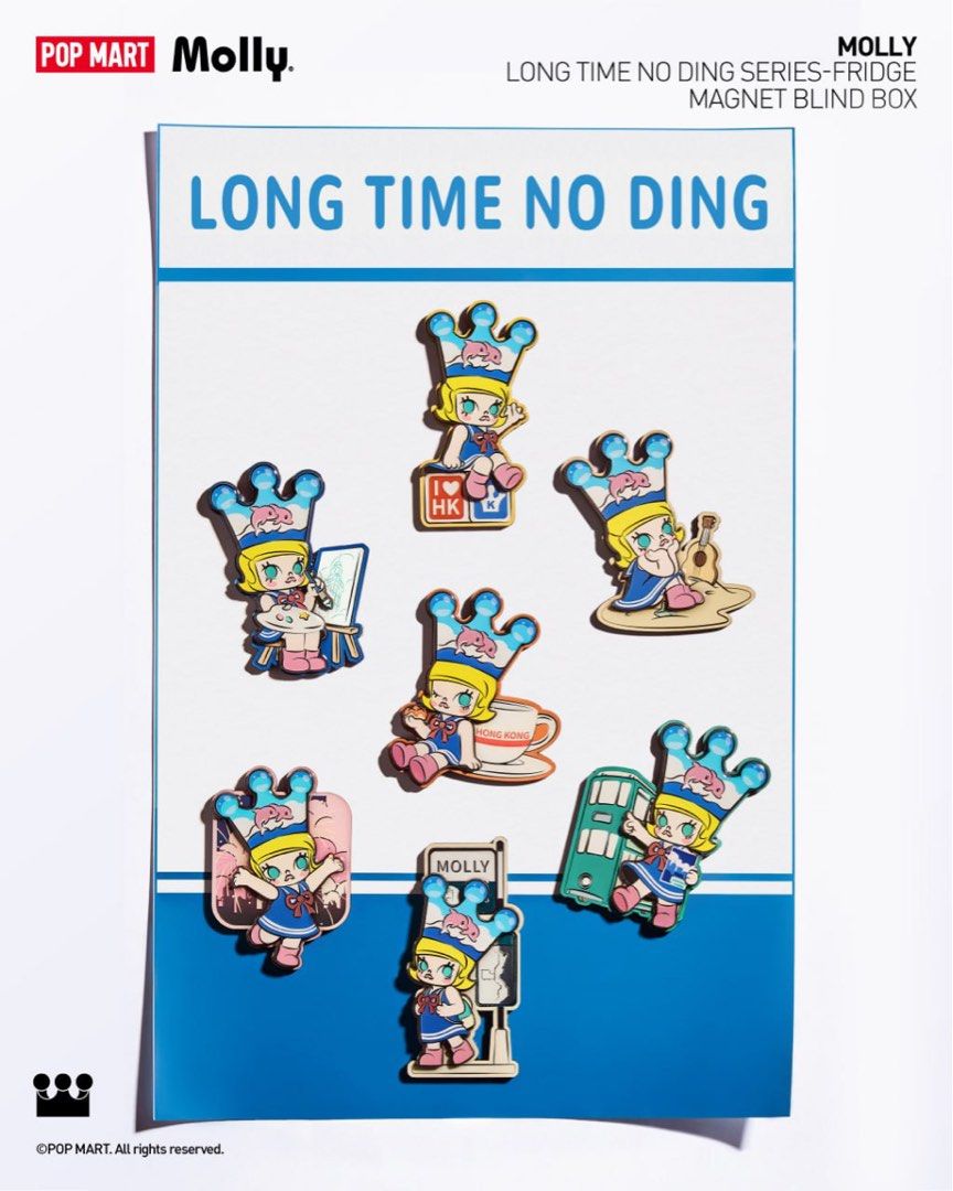 POPMART HongKong Exclusive Molly Fridge Magnet Full Case, Hobbies