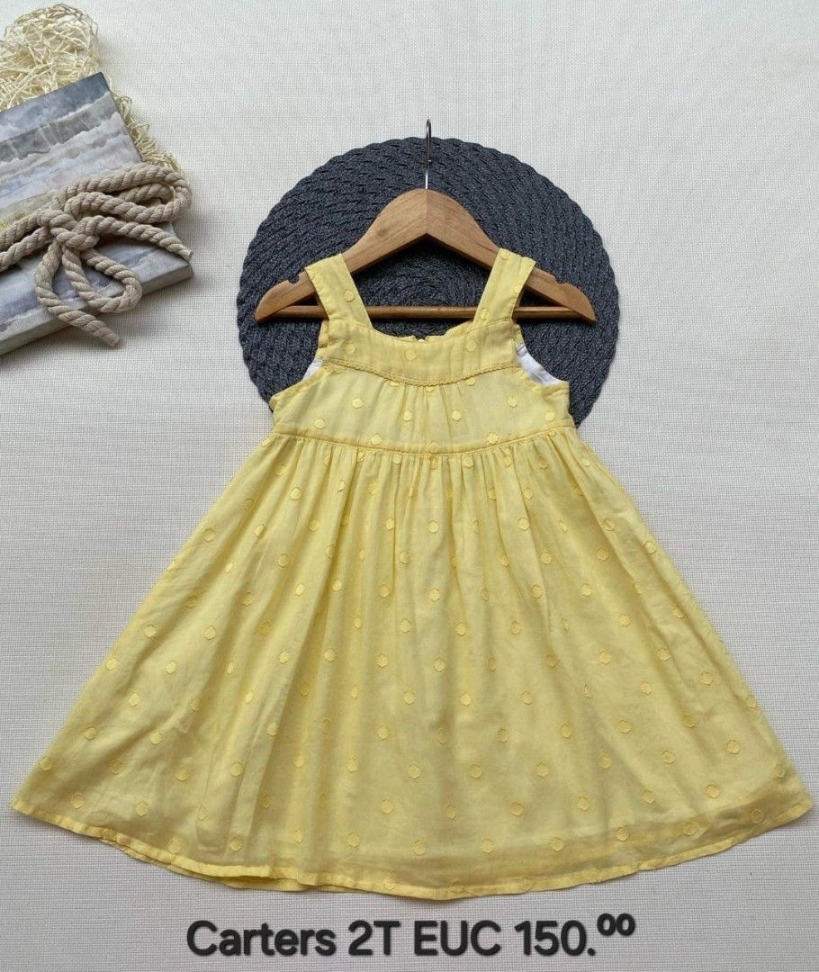 Preloved Carters Yellow Baby Kids Dress 2T Babies Kids Babies Kids Fashion on Carousell