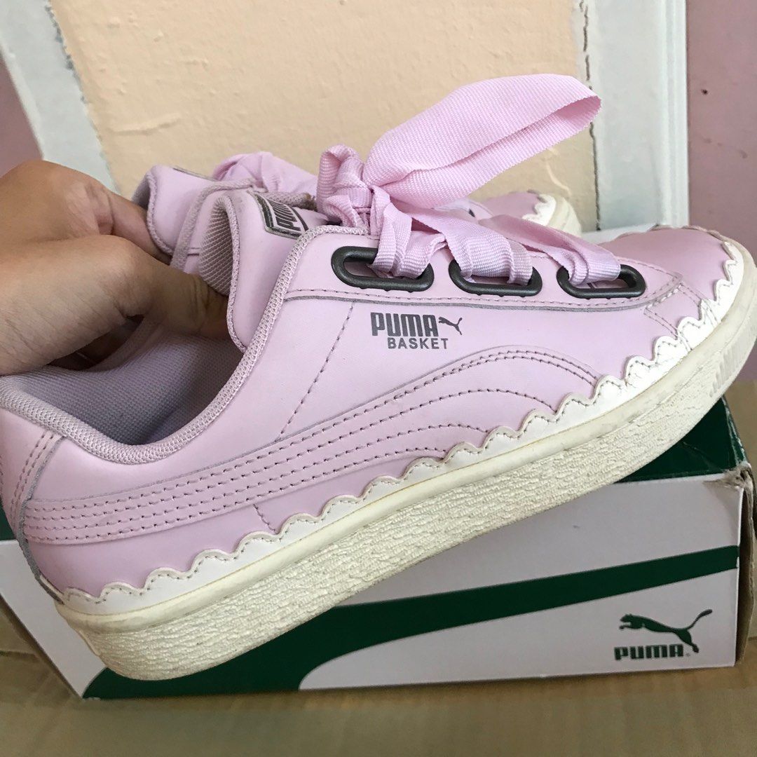 Puma Basket Heart Scallop Women Women s Fashion Footwear Sneakers on Carousell