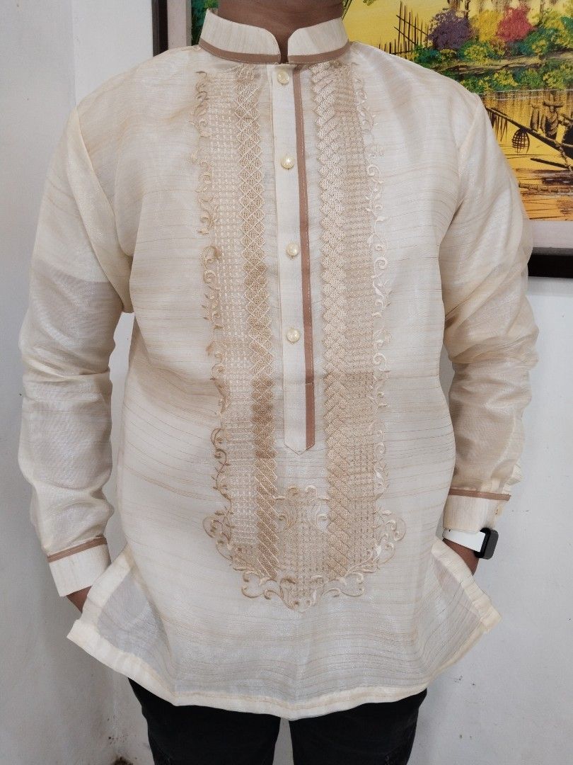 Random Burda Barong Tagalog in Plain and with Piping (Category: Formal Shirts) located in Pandi. Submitted by yalong28 (Listing ID 1331524655, Image 3). Description: Random burda Barong Tagalog in Plain and with Piping.