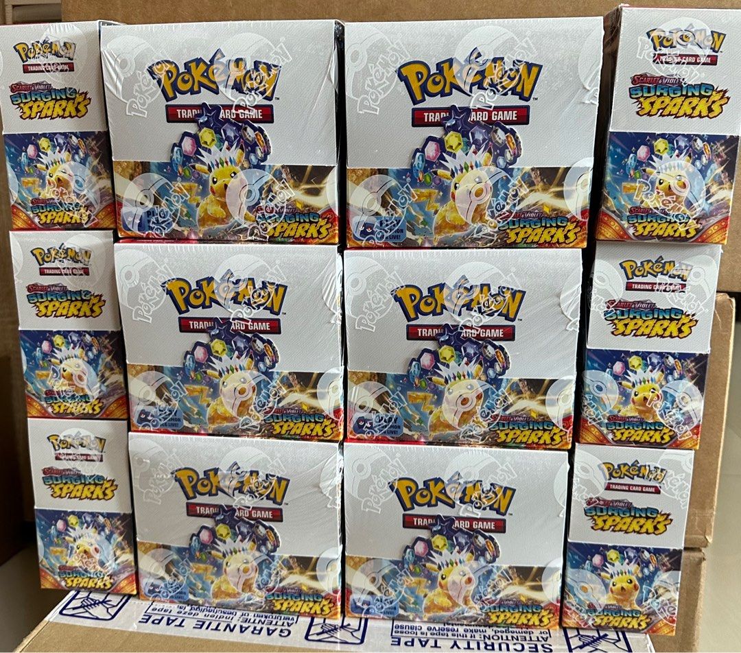 Ready Stocks!) SV08 Surging Sparks Booster Box/Pikachu/Pokemon Card/SV07  Stellar Crown/One Piece/Weiss/Marvel/OP09/PRB01/EB02/OP10/OP11, Hobbies &  Toys, Toys & Games on Carousell