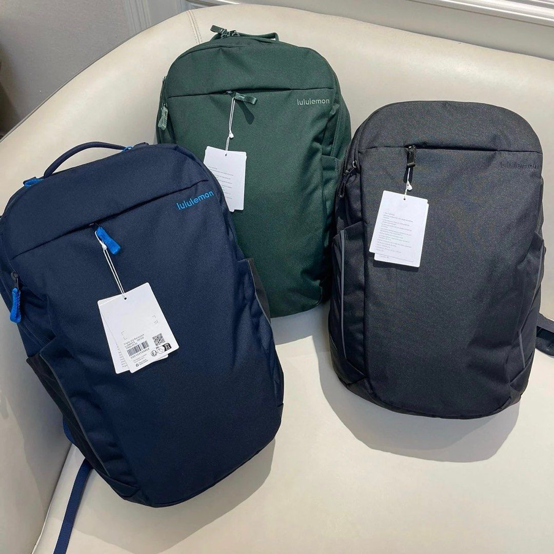Real&new lululemon Triple Zip 28L Backpack背囊, 男裝, 袋, 背包