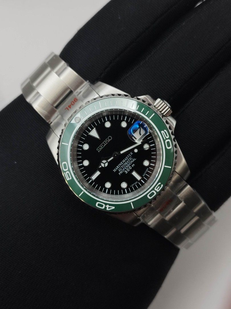 Seikolex submriner (Category: Men's Watches) located in Quezon City. Submitted by ars_watches (Listing ID 1331509367, Image 3). Description: -ORIGINAL TMI NH35 Movement produced/made by SEIKO -316L stainless steel submariner unbranded convertion aftermarket case/base - 904L stainless solid links and endlinks oyster/jubilee strap with sub clasp unbranded aftermarket - Glass is Saphire anti scratch w/ date enlarger - case size is 40mm case dm - lug