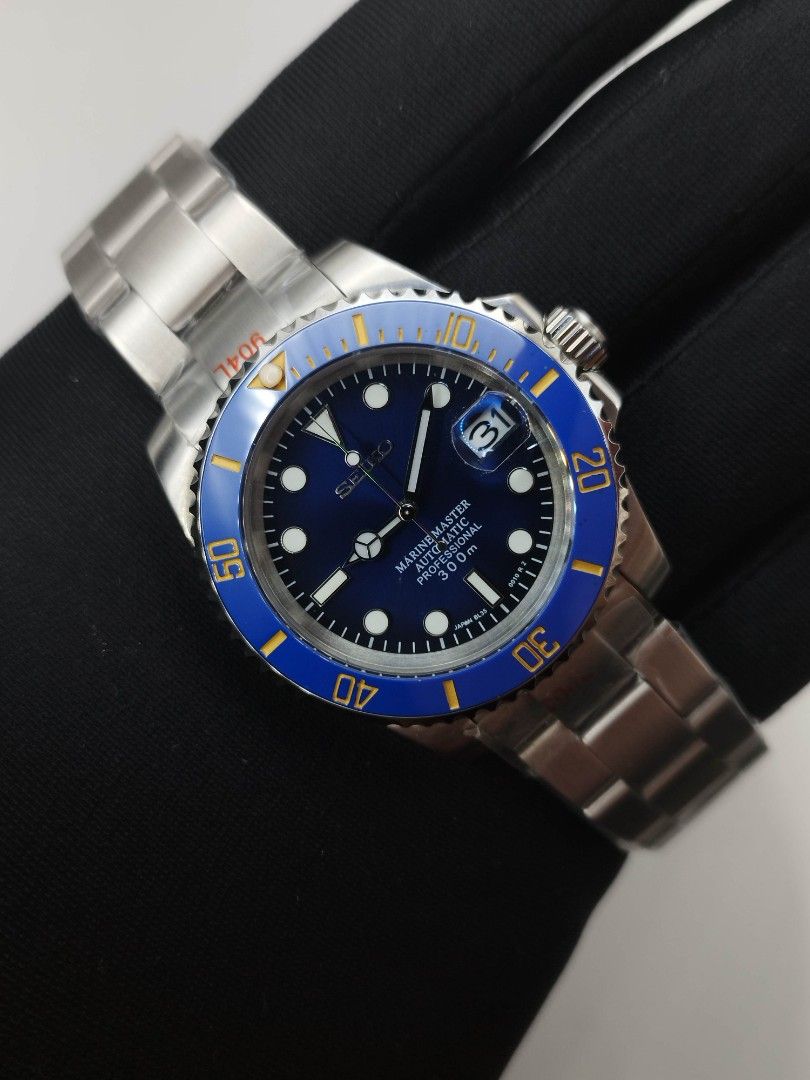 Seikolex submriner (Category: Men's Watches) located in Quezon City. Submitted by ars_watches (Listing ID 1331509367, Image 2). Description: -ORIGINAL TMI NH35 Movement produced/made by SEIKO -316L stainless steel submariner unbranded convertion aftermarket case/base - 904L stainless solid links and endlinks oyster/jubilee strap with sub clasp unbranded aftermarket - Glass is Saphire anti scratch w/ date enlarger - case size is 40mm case dm - lug