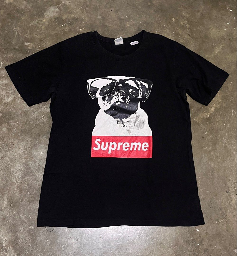 Supreme pug shirt hot sale