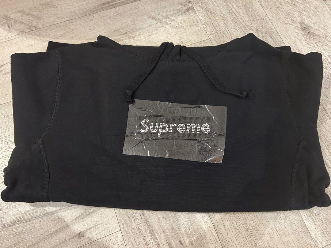 Swarovski box logo hoodie online