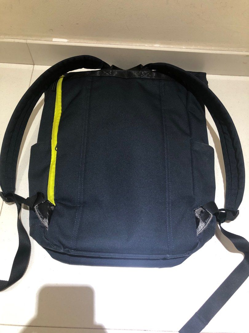 Timbuk2 Backpack (Category: Backpacks) located in Singapore. Submitted by shadowzs (Listing ID 1331521230, Image 5). Description: Selling well used timbuk2 roll up backpack. Very sturdy very solid bag that has lasted me for years but still in beautiful condition given the amount of use. Only flaws are the inner strap leather peeling off.