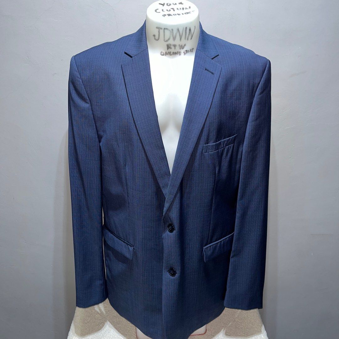 VINCE CAMUTO BLAZER WOOL MIDNIGHT BLUE COAT SIZE 46 MEN S 2XL SLIMFIT 100 LEGIT
