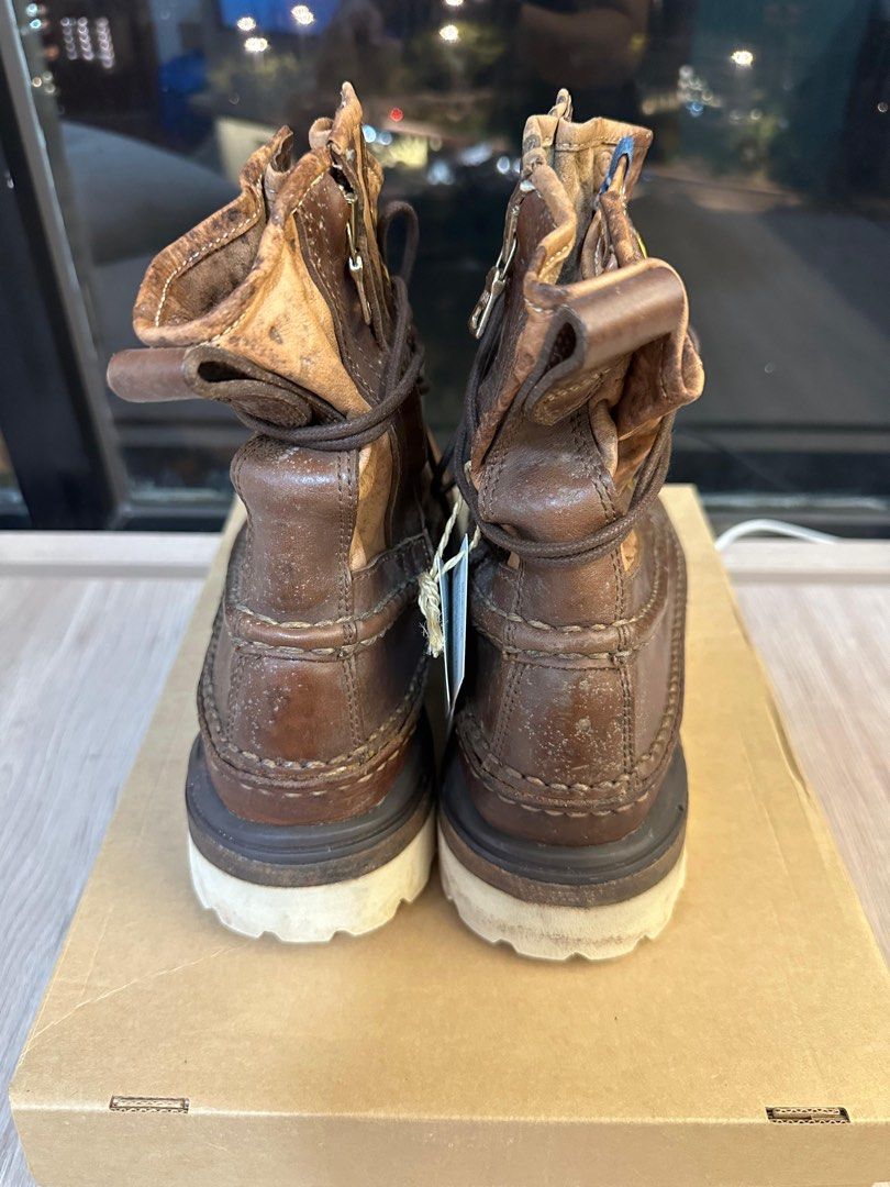 Visvim ICT Indigo Camping Trailer Grizzly Boots M10 US10, 男
