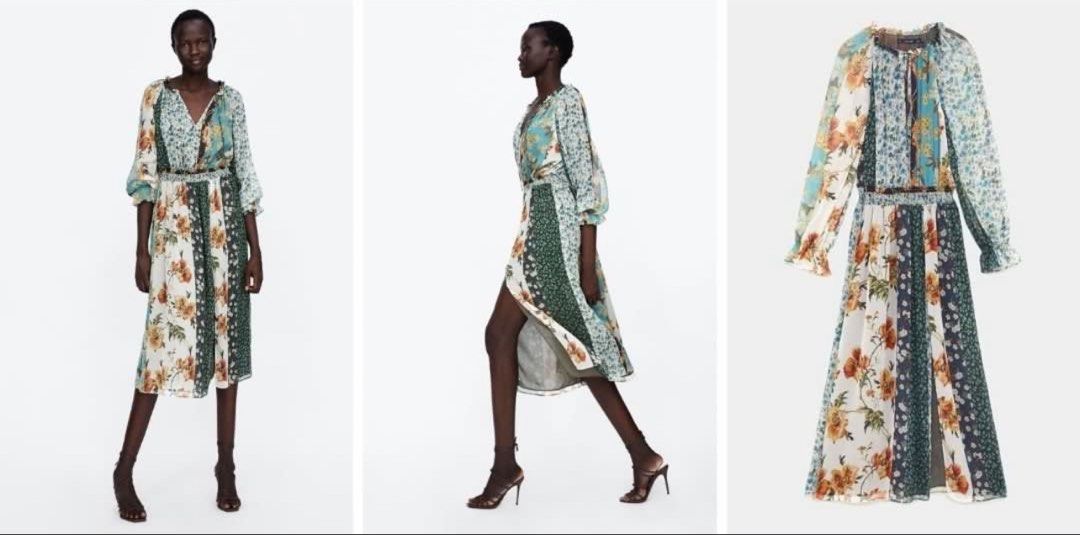 Zara chiffon dress outlet