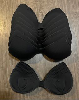 Thin Removable Latex Bra/Padded Swimwear Inserts - Black64206384477697110