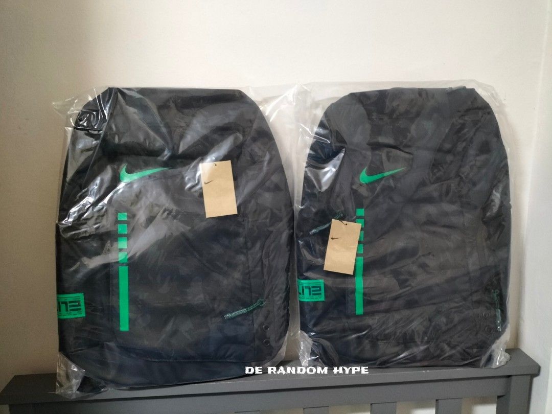 💯 Authentic Nike elite hoops green basketball bag school