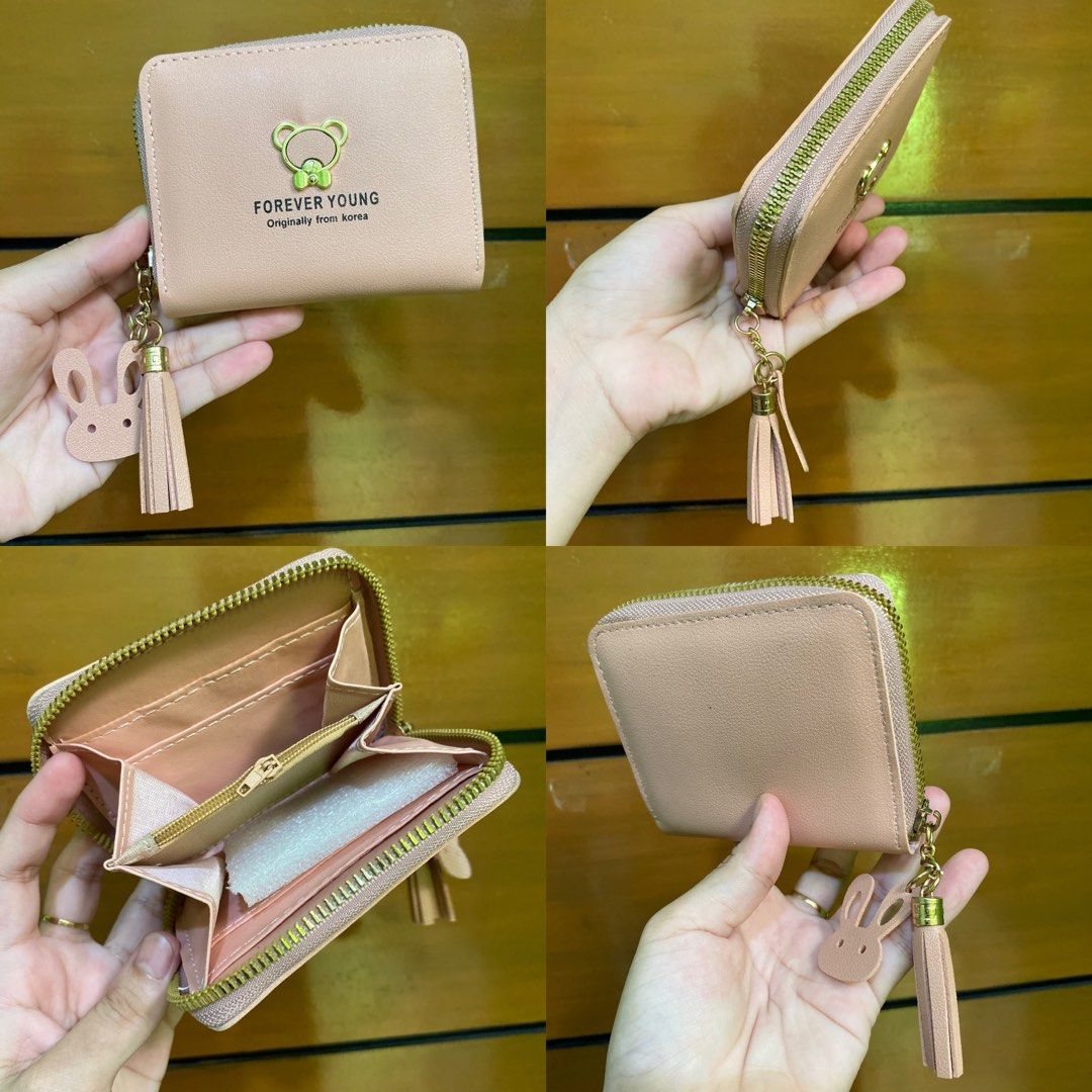 Brandnew Light Pink Wallet Card Holder Coin Purse Women s Fashion Bags Wallets Wallets Card holders on Carousell