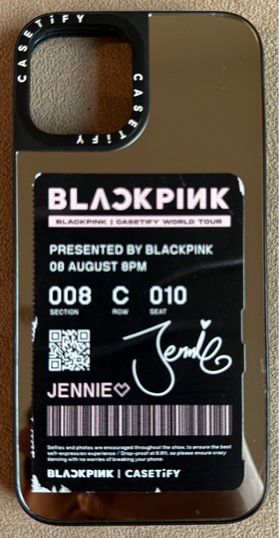 Casetify | iPhone 12 / 12 Pro | BLACKPINK: Jennie (Category: Cases & Sleeves) located in Manila. Submitted by cardlab (Listing ID 1331668097, Image 3). Description: Item is 💯 original/ authentic/ legit. Case for: iPhone 12 or 12 Pro Color: Black / Mirror Bought at: Casetify Website Detailed pics/ photos posted - As is Rfs: Declutter / Upgrade Mop: GCash Sdd: Book your own - at buyer's risk & expense Shipping: Gogo Xpress (Except weekends).