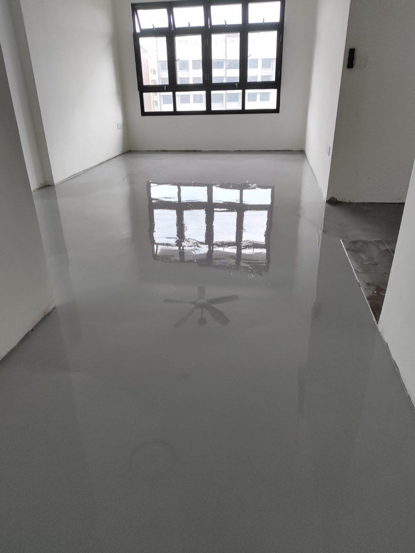 Cement screeding for vinly floor floor screed Tiling work hacking toilet renovation 62863093690882112