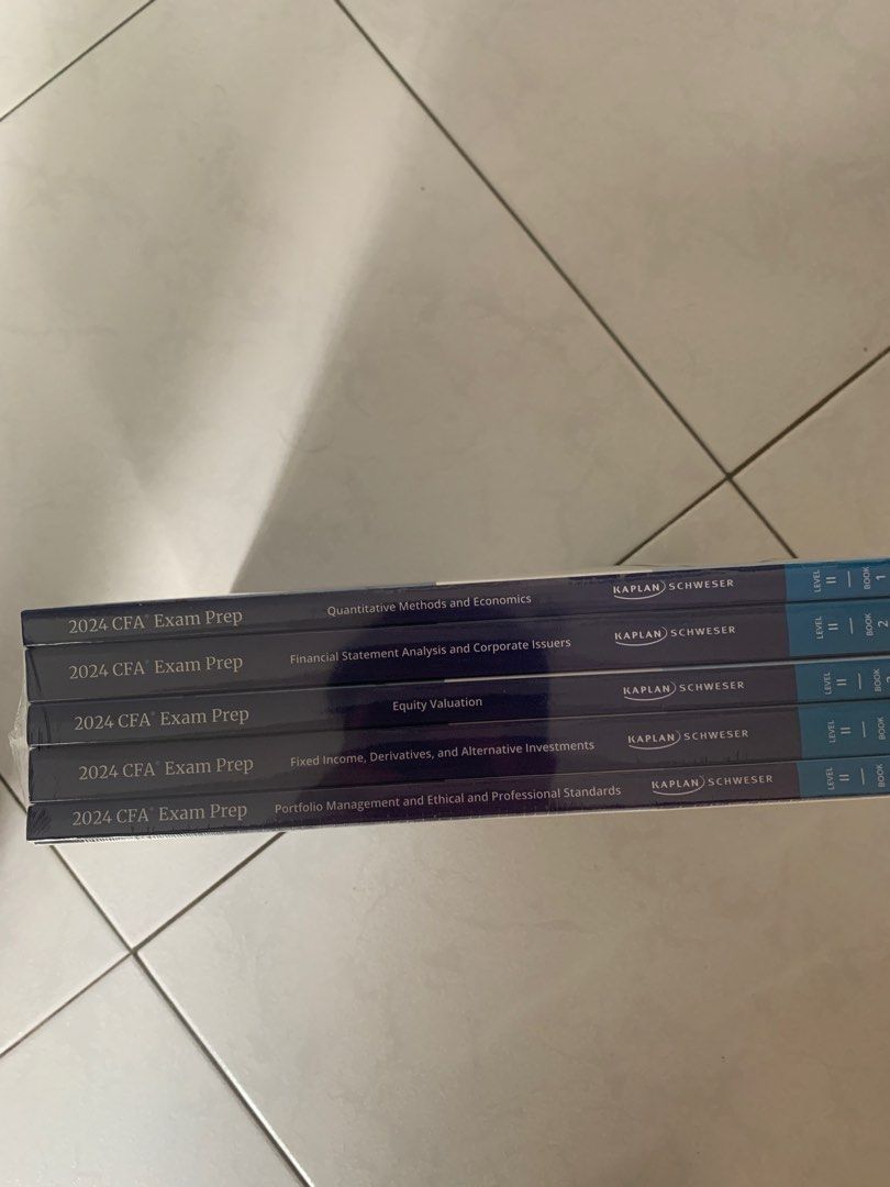 CFA level 2 kaplan prep notes (Category: Textbooks) located in Singapore. Submitted by byloesahcih (Listing ID 1331598740, Image 2). Description: Easy concise content for level 2 cfa.