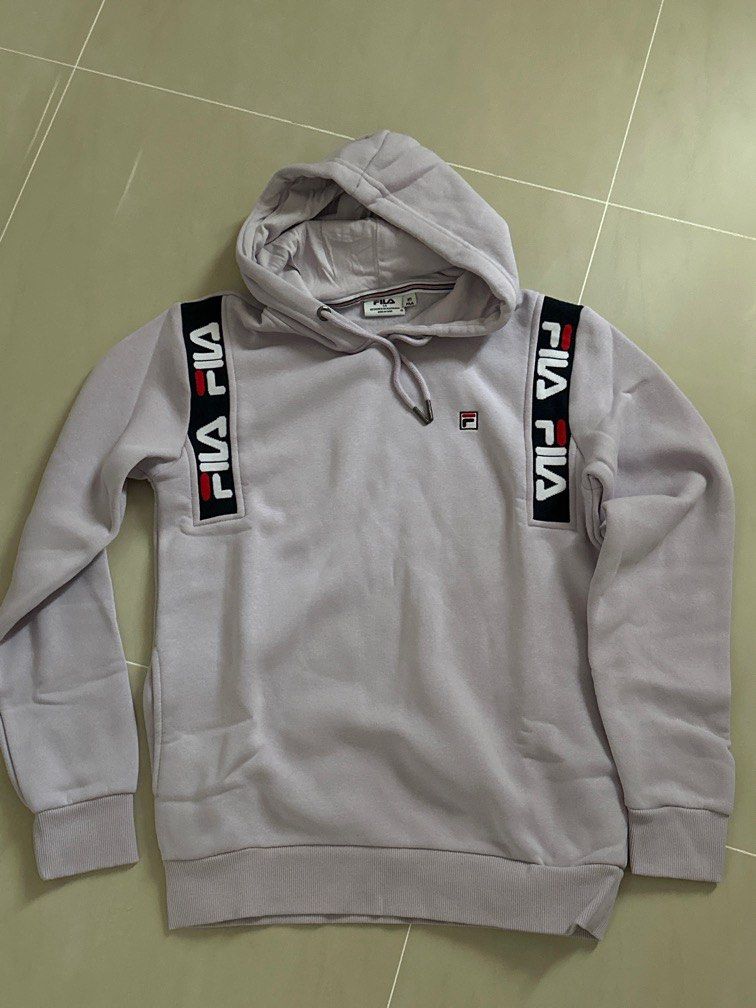 Fila Lavender Korea Exclusive Sweater Hoodie Women s Fashion Tops Longsleeves on Carousell