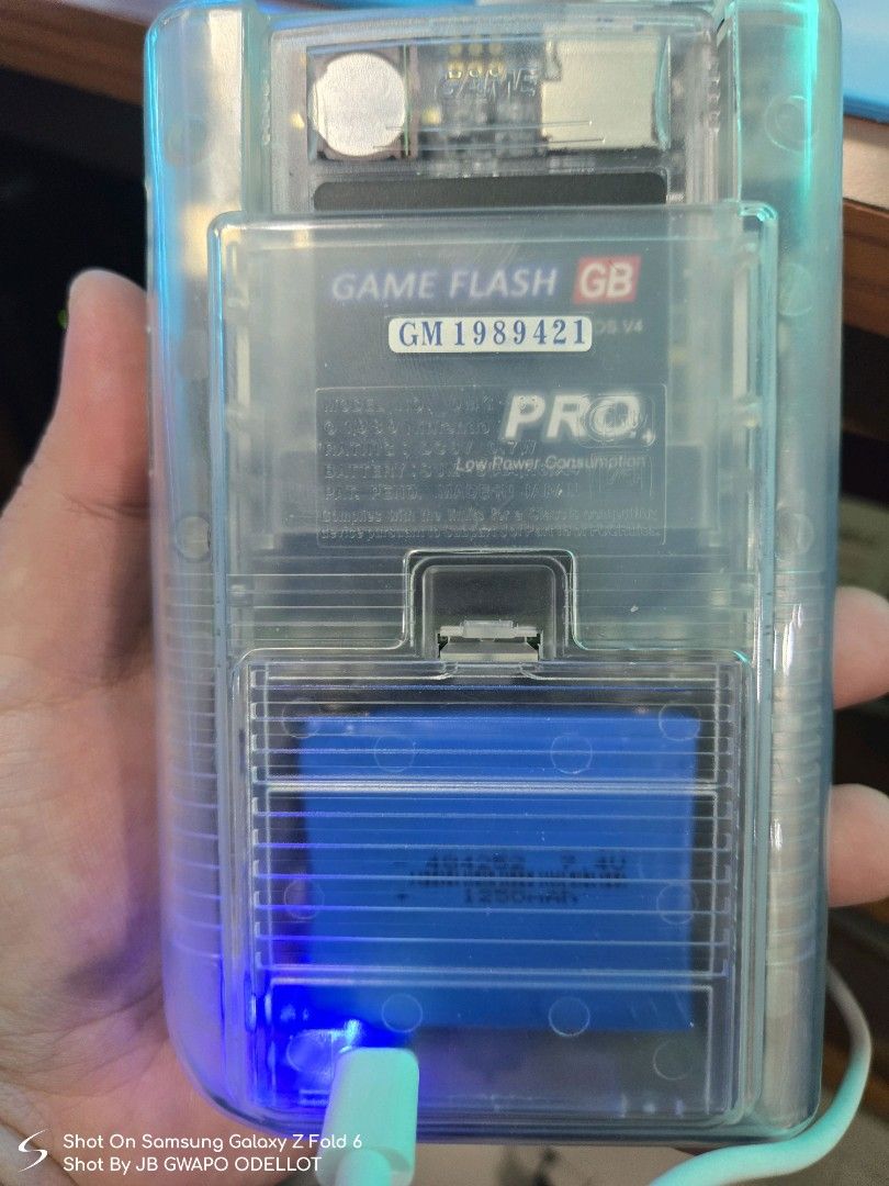 Gameboy DMG IPS, Audio Amp, US Type C Rechargeable Battery, Clear Shell