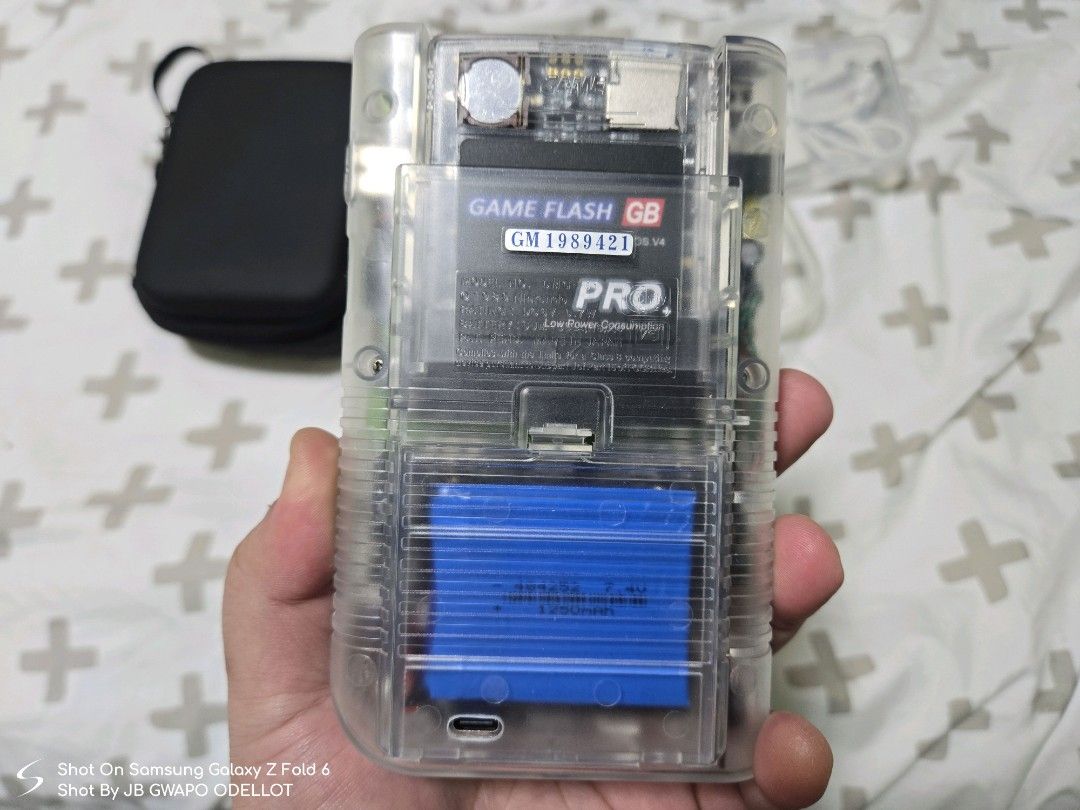 Gameboy DMG IPS, Audio Amp, US Type C Rechargeable Battery, Clear Shell